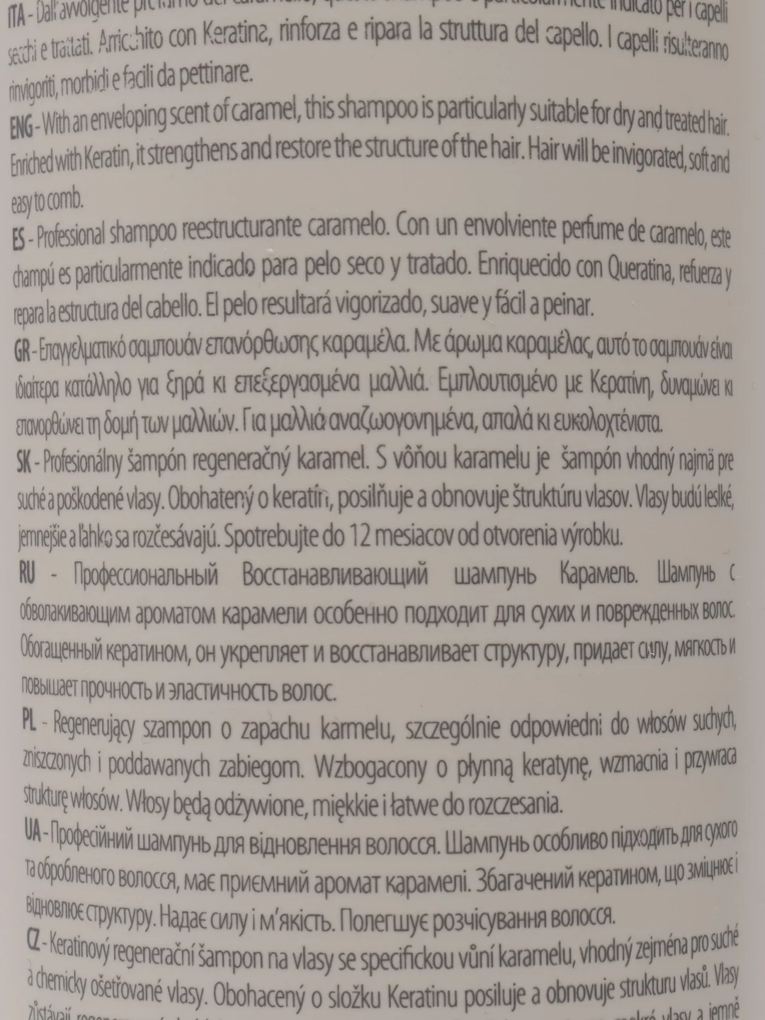 Шампунь восстанавливающий с кератином, для волос, Professional Line, Dott.Solari, 1000 мл