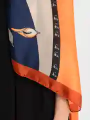 Оранжевый шелковый платок 180 х 90 см