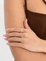 Золотой кольцо обручальное XUPING с кристаллами