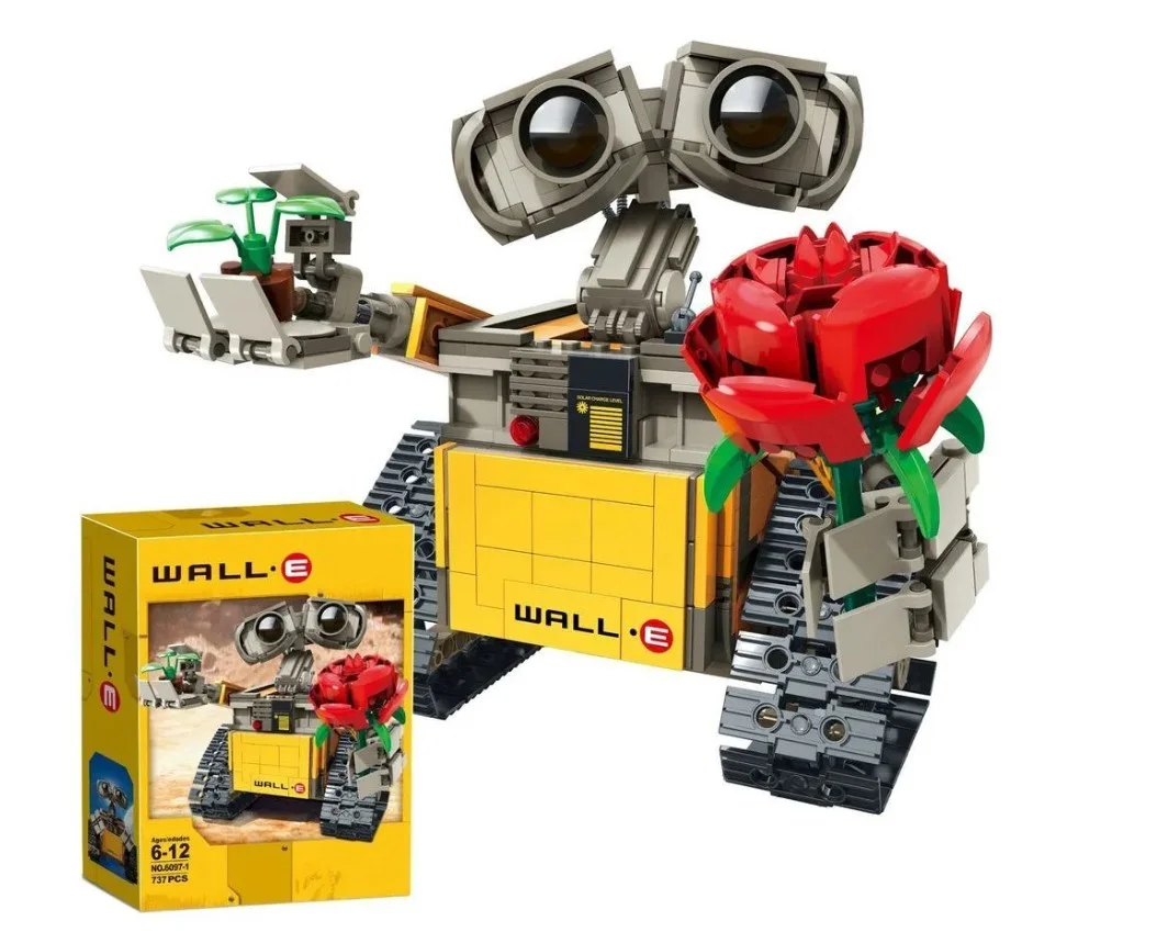 Черный конструктор Робот Валли / WALL-E / 678 деталей / Конструктор для мальчиков и девочек