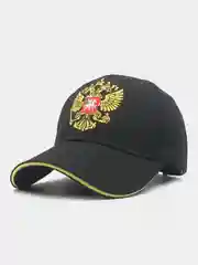 Черный бейсболка классическая с гербом России/ Россия вперед/ унисекс