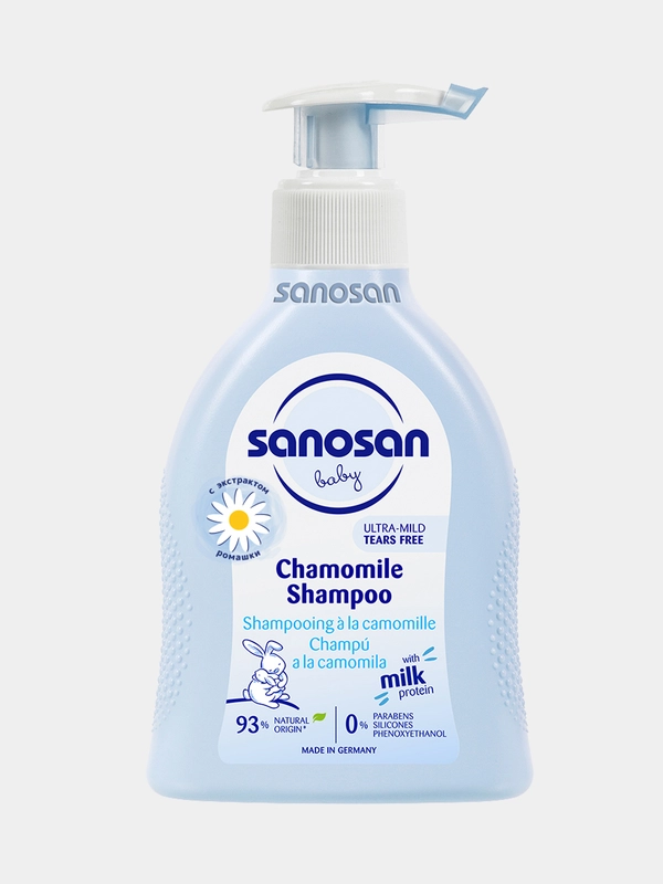 SANOSAN Шампунь с ромашкой для младенцев, 200 мл