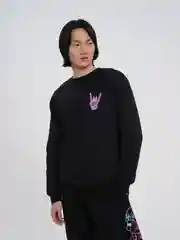 Свитшот ТВОЕ утепленный свободный с принтом