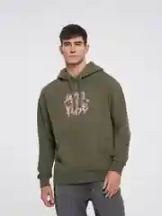 Хаки худи ТВОЕ с принтом на спине