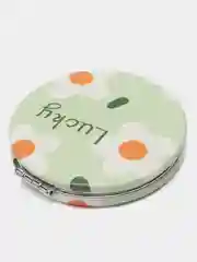 Зеленый зеркало складное, карманное, косметическое, двойное