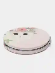 Белый зеркало складное, карманное, косметическое