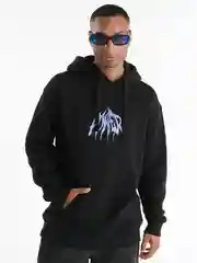 Черный худи ТВОЕ утепленное с принтом на спине