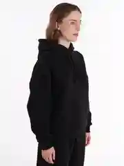 Черный худи ТВОЕ утепленное с принтом дрейн на