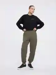 Хаки брюки ТВОЕ теплые с завышенной талией