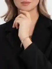 Серый стальной браслет женский, на руку