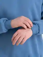 Голубой толстовка однотонная с начесом, женская, мужская, теплый свитшот, кофта тёплая, унисекс