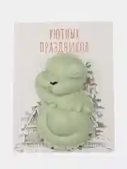 Лайм мыло ручной работы "Дракон Ми-ми-ми" на открытке, новогодний сувенир