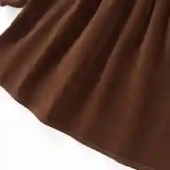Шоколадный платье для девочки из плотного бархата