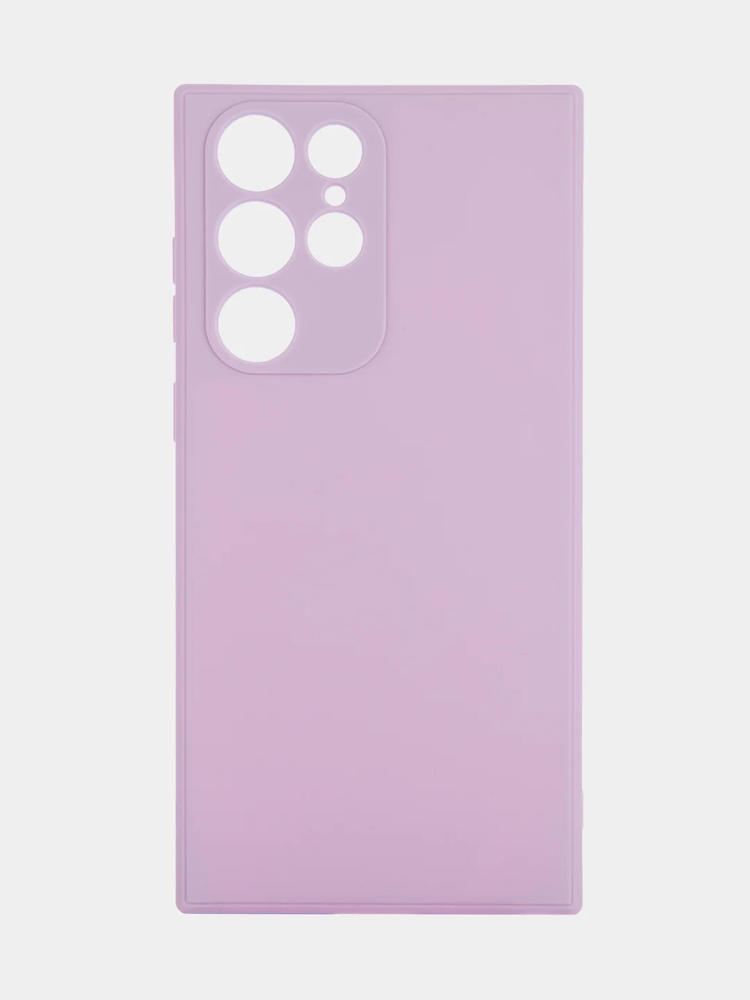 Фиолетовый чехол BROSCORP для Samsung Galaxy S22 Ultra матовый силиконовый тонкий бортик вокруг камер