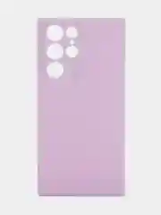 Фиолетовый чехол BROSCORP для Samsung Galaxy S22 Ultra матовый силиконовый тонкий бортик вокруг камер