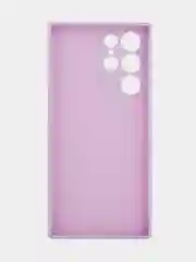 Фиолетовый чехол BROSCORP для Samsung Galaxy S22 Ultra матовый силиконовый тонкий бортик вокруг камер