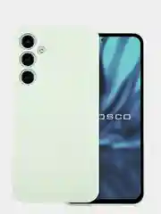Мятный чехол для Samsung Galaxy S23 FE силиконовый ROSCO матовый / прозрачный с защитой камер