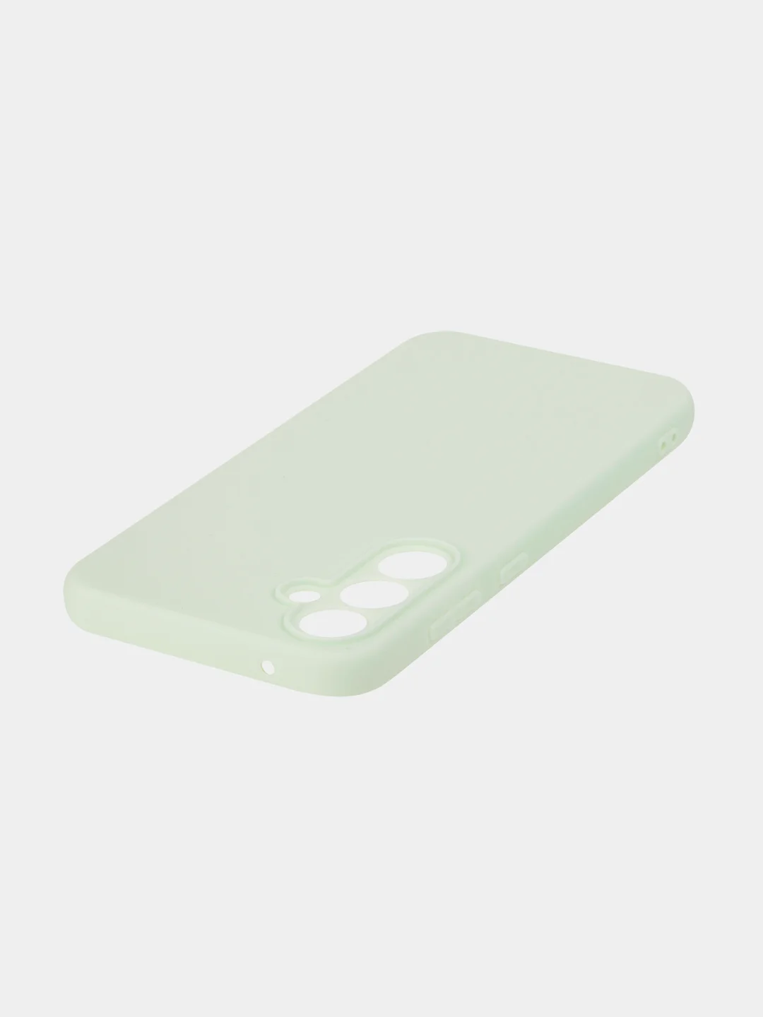 Мятный чехол для Samsung Galaxy S23 FE силиконовый ROSCO матовый / прозрачный с защитой камер