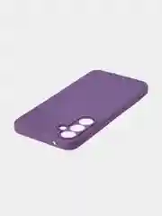 Сиреневый чехол для Samsung Galaxy S23 FE силиконовый ROSCO матовый / прозрачный с защитой камер