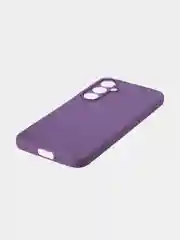 Сиреневый чехол для Samsung Galaxy S23 FE силиконовый ROSCO матовый / прозрачный с защитой камер
