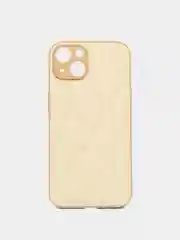 Кремовый чехол-пуховик для iPhone 11, 12, 12 Pro, 13, 13 Pro, 14, 14 Pro, 15