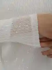 Белый платье женское мини с пайетками