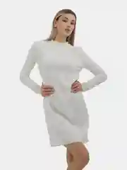 Белый платье женское мини с пайетками