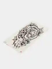 Белый тату лев временная, большая, татушка, переводная тату, tattoo