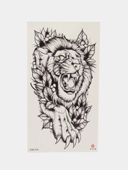 Тату лев временная, большая, татушка, переводная тату, tattoo