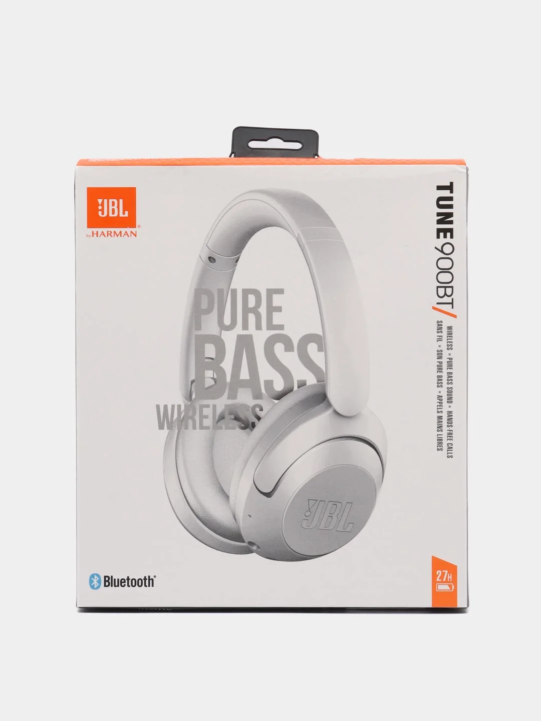 Белый наушники JBL Tune 900BT - беспроводные блютус, полноразмерные, с микрофоном