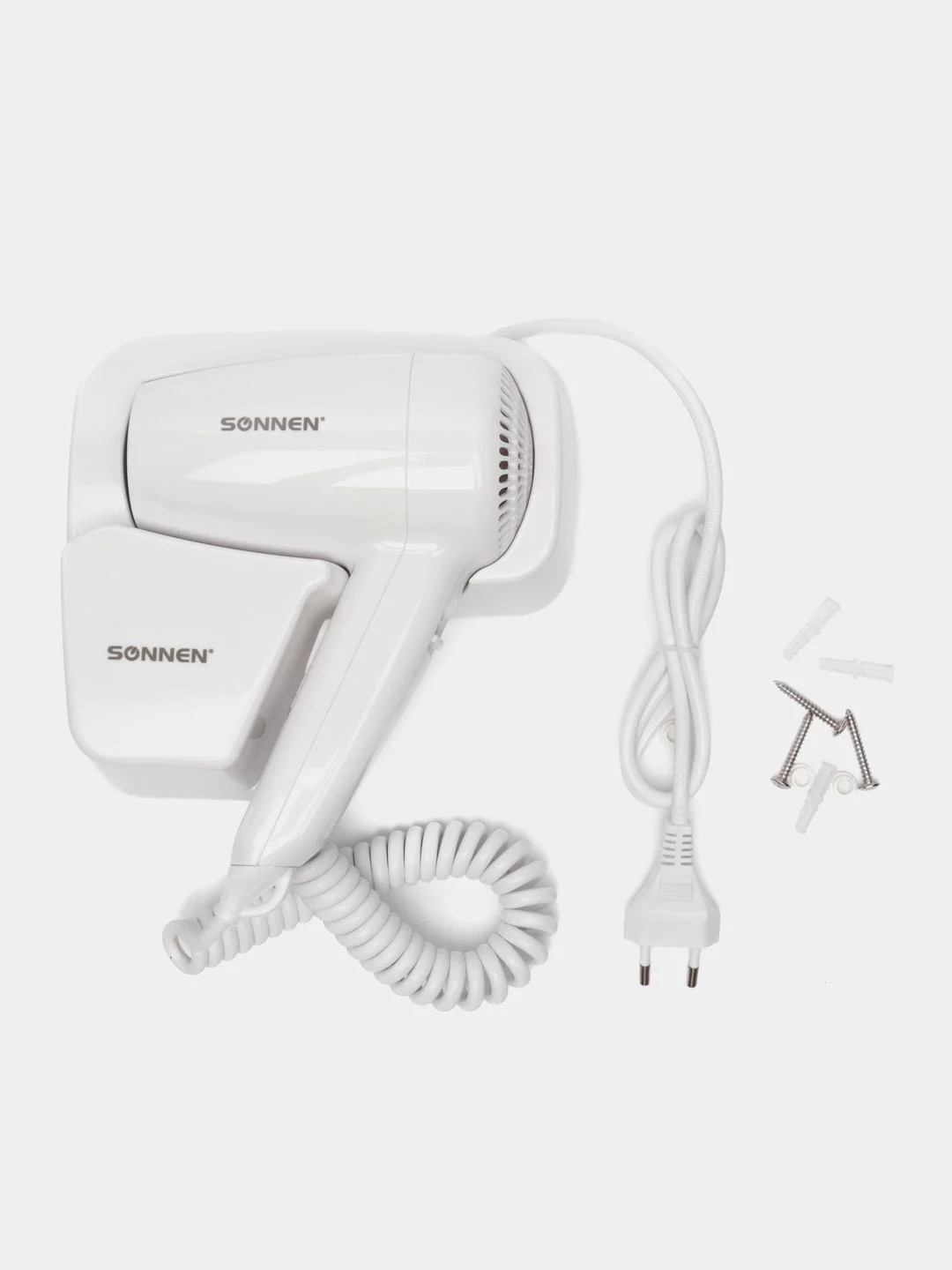 Фен для волос настенный Sonnen HD-2101 ULTRA PLUS, 1300 Вт, 2 скорости, белый, 608481