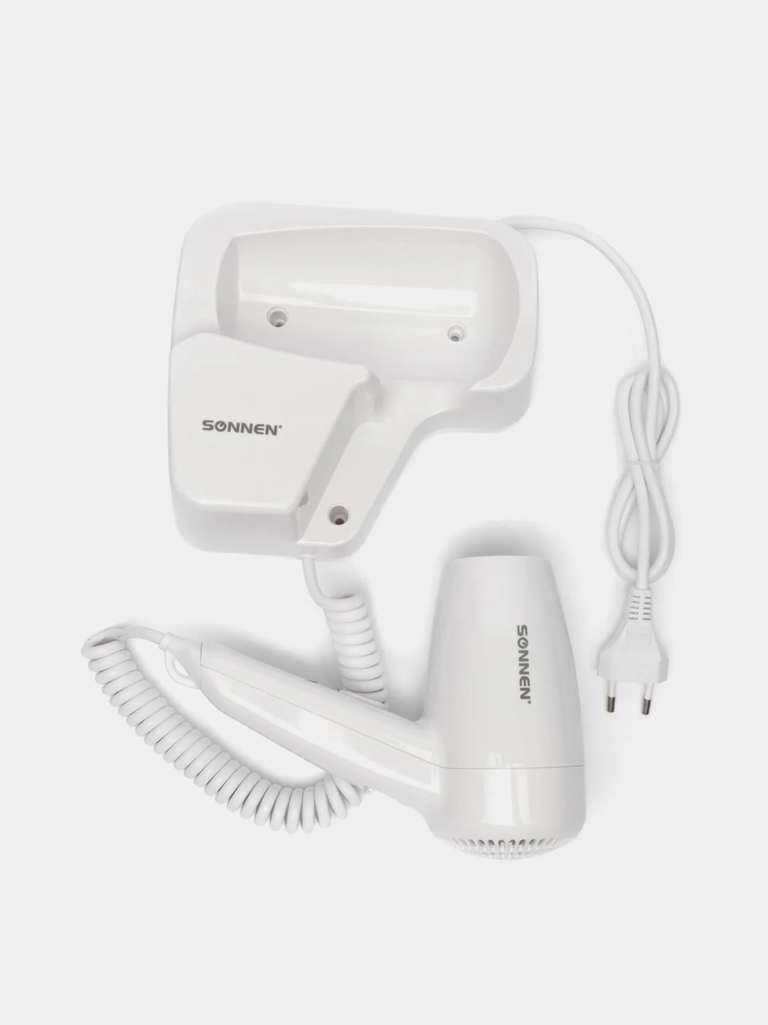 Фен для волос настенный Sonnen HD-2101 ULTRA PLUS, 1300 Вт, 2 скорости, белый, 608481