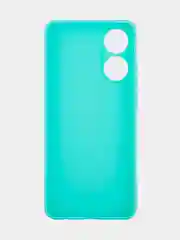 Бирюзовый чехол для Oppo A78 силиконовый ROSCO матовый тонкий с бортиком защитой камер, разные цвета