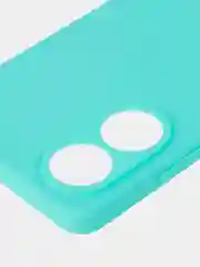 Бирюзовый чехол для Oppo A78 силиконовый ROSCO матовый тонкий с бортиком защитой камер, разные цвета