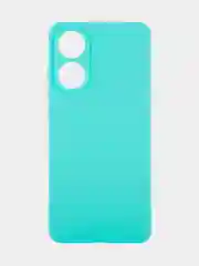 Бирюзовый чехол для Oppo A78 силиконовый ROSCO матовый тонкий с бортиком защитой камер, разные цвета