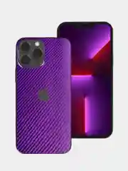 Фиолетовый защитная пленка на iPhone 11/12/12Pro/13Pro/13 Pro Max/14Pro,15 под карбон на заднюю часть