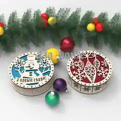 Подарочная коробка, новогодняя, шкатулка