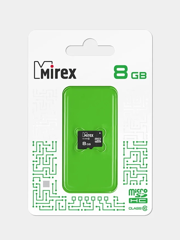 Карта памяти micro SDHC MIREX, 8GB, class 10