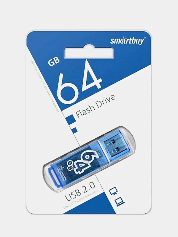 Флешка Smartbuy 64GB Glossy Blue (SB64GBGS-B)