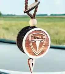 Рыжий подвеска деревянная в машину с логотипом автомобиля, диск 3D белое дерево, без аромамасла