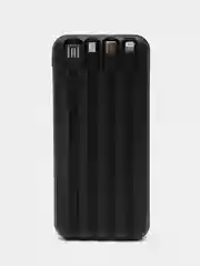 Черный внешний Аккумулятор Power Bank  с беспроводной зарядкой Wireless Fast Charging
