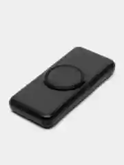 Черный внешний Аккумулятор Power Bank  с беспроводной зарядкой Wireless Fast Charging