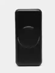 Черный внешний Аккумулятор Power Bank  с беспроводной зарядкой Wireless Fast Charging