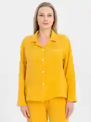 Желтый комплект для сна, пижама