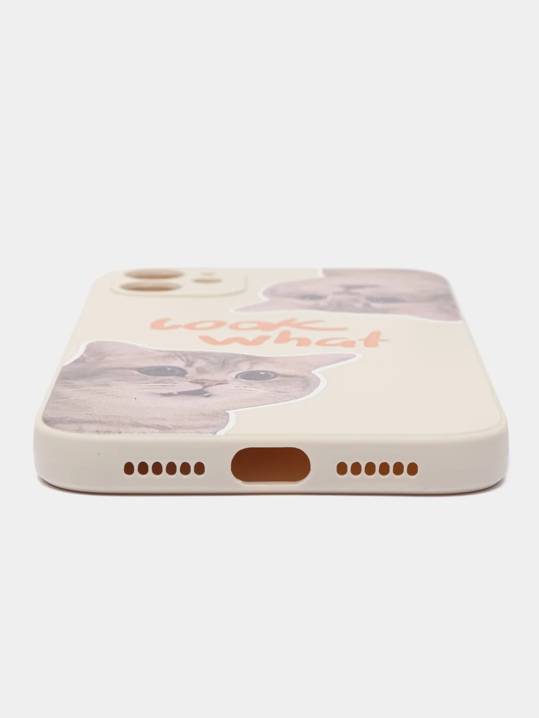 Бежевый чехол для iPhone 11 12 13 14 15 Pro Max Plus mini 7 8 XR X XS Max с принтом коты айфон
