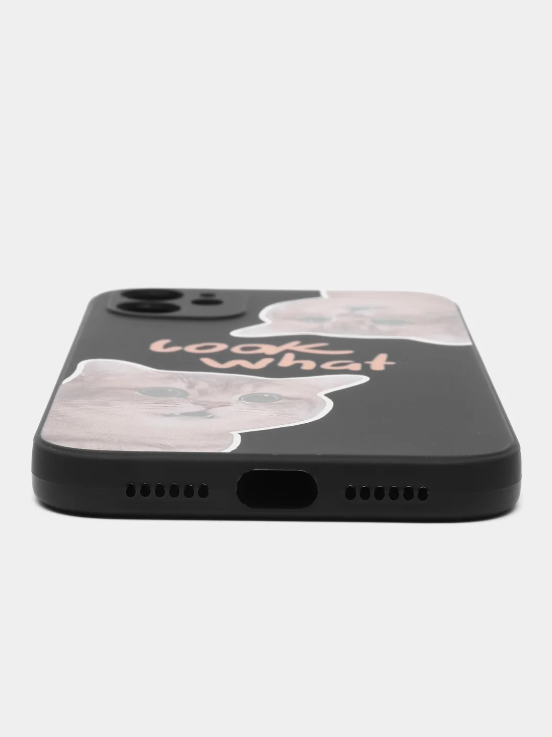 Угольный чехол для iPhone 11 12 13 14 15 Pro Max Plus mini 7 8 XR X XS Max с принтом коты айфон