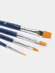 Кисти для рисования, 4 штуки, синтетика, плоские, № 2, 4, 6, 10, Brauberg, 201032
