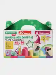 Пластилин, тесто для лепки Brauberg Kids, 40 штук, 2000г, 12 формочек, 2 стека, 106724