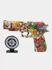 Зеленый пистолет стреляющий орбизами, orbeez gun, гидробол, гидрогелиевое оружие