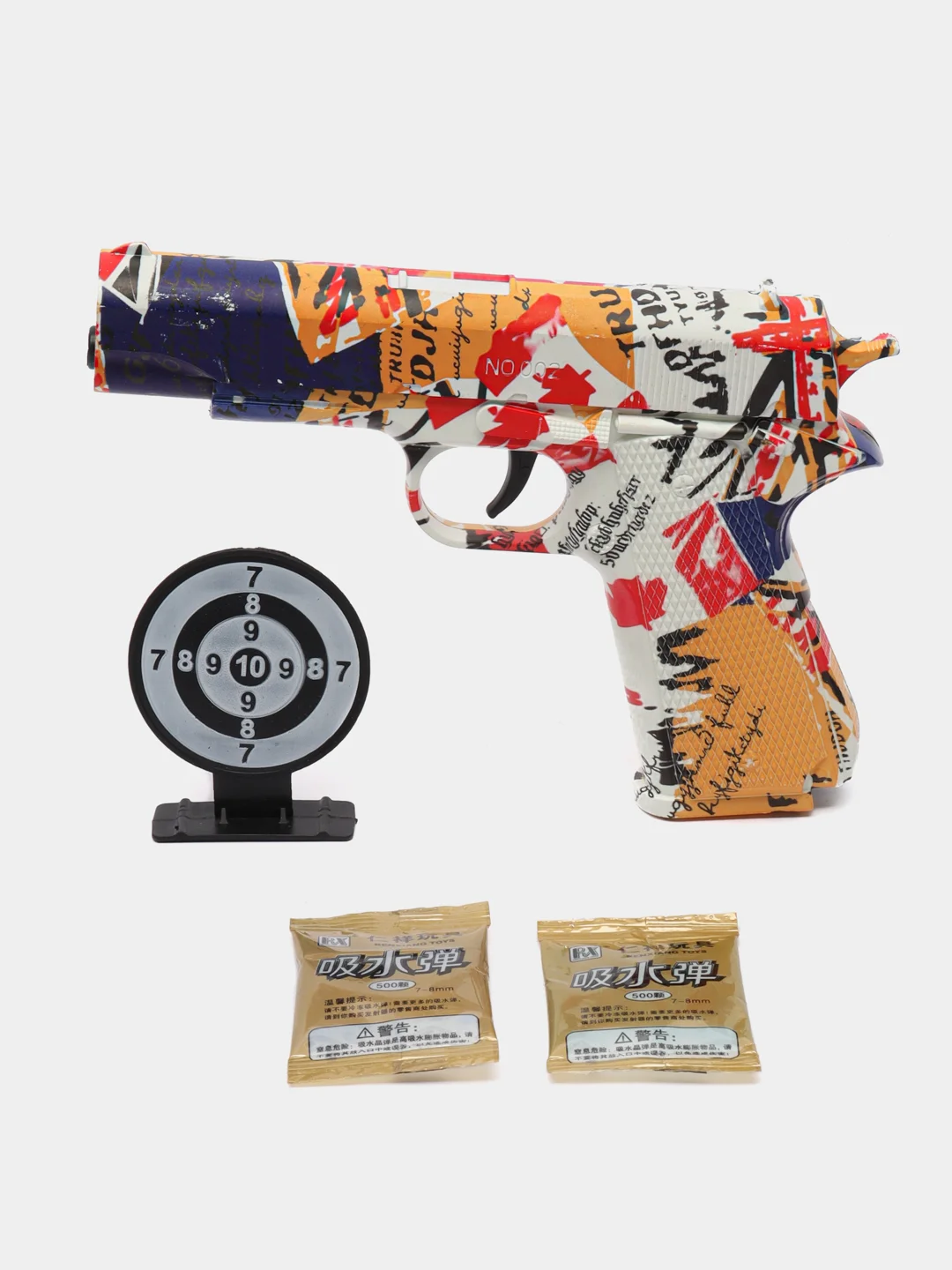 Зеленый пистолет стреляющий орбизами, orbeez gun, гидробол, гидрогелиевое оружие